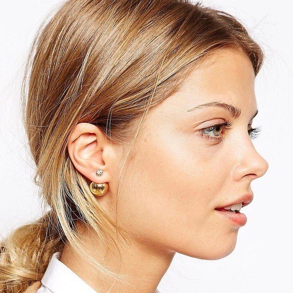 Bông tai khoen tròn vàng 18k