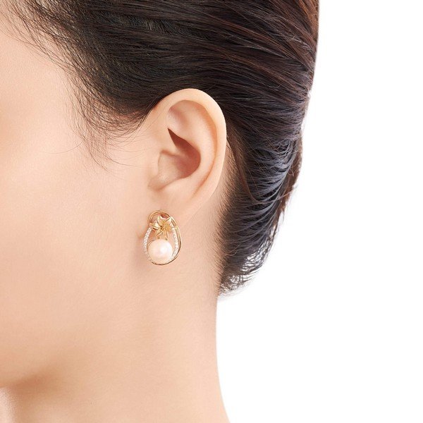 Bông tai khoen tròn vàng 18k