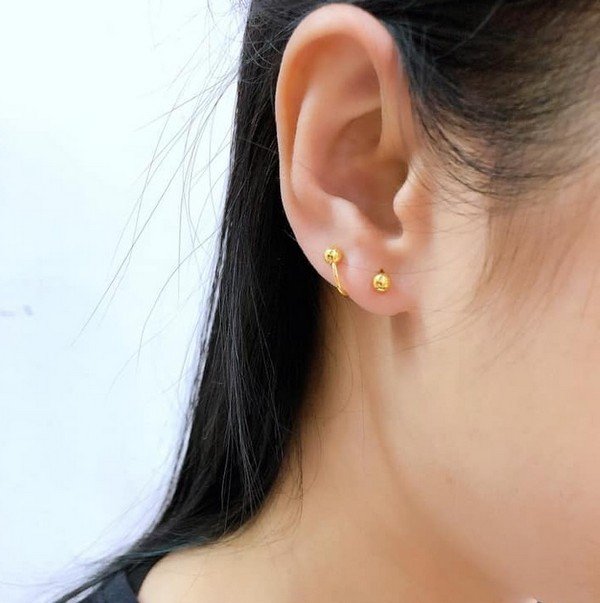 Bông tai vàng 18k dưới 1 triệu