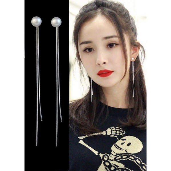 Bông tai tua rua vàng Ý