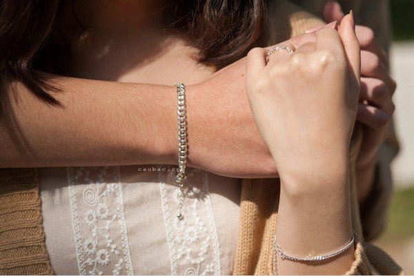 Lắc tay bạc nữ dạng xích